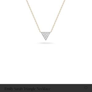 Dana Rebecca Emily Sarah Triangle Necklace, Yellow Gold, 16 in.